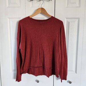 Trouve Red Long Sleeve Pullover Sweater